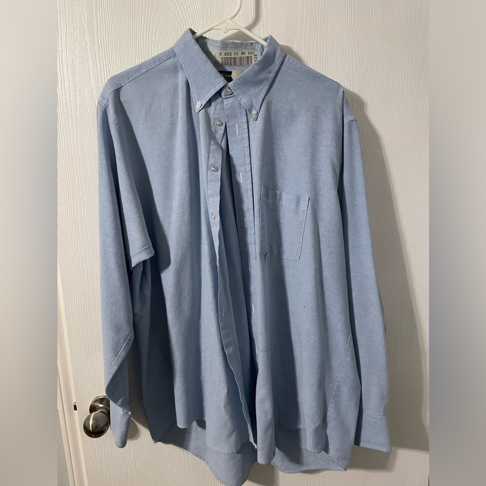 Mens button down shirts, long sleeve, work shirts, Three (3) long sleeve shirts